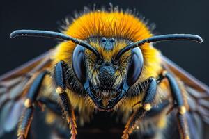 Close-up Portrait of a Bumble Bee photo