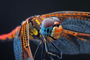 Vibrant Dragonfly Portrait photo