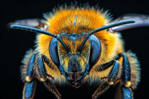 Close-up Portrait of a Bumble Bee photo