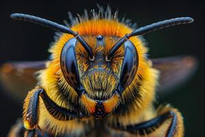 Close-Up Portrait of a Bee photo