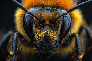 Close-Up of a Bee's Face photo