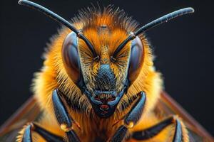 Close-Up Portrait of a Bee photo