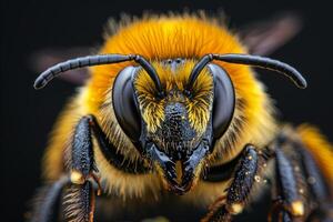 Close-Up Portrait of a Bee photo