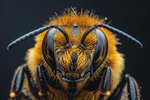 Bee Close-Up, A Detailed Look at the Anatomy of a Pollinator photo