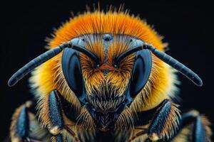 Macro Portrait of a Bee photo