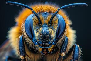 Close-Up Portrait of a Bee photo