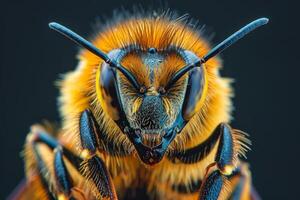 Close-up of a Bee's Face photo