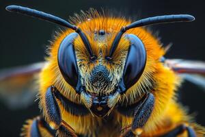 Close-up Portrait of a Bee photo