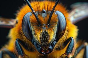Close-Up Portrait of a Bee photo