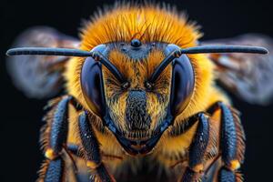 Close-up Portrait of a Bee photo