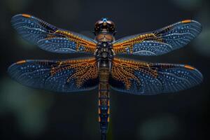 A Stunning Dragonfly With Intricate Wings photo