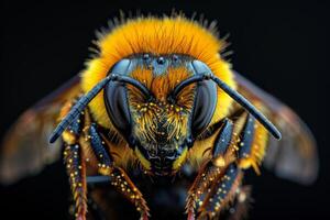 Close-Up Portrait of a Bee photo