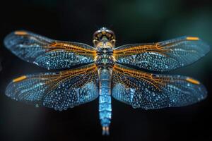Dragonfly with Dewdrops on Its Wings photo