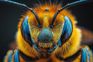 Close-Up Portrait of a Bee's Face photo