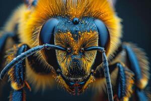 Close-up Portrait of a Honeybee photo