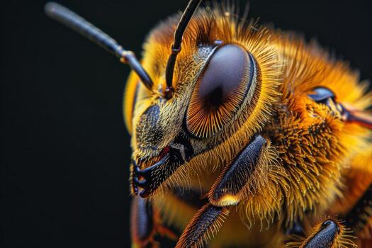 Close-up Portrait of a Bee photo
