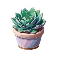 Beautiful Flowerpot Houseplant Illustration vector