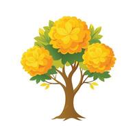 Beautiful Single Big Tree Illustration vector