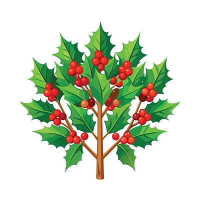 Beautiful Single Big Tree Illustration