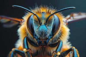 Close-up Portrait of a Bee photo