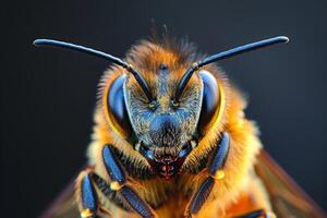 Close-Up of a Bee's Face photo