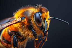 Macro Photography of a Honeybee photo