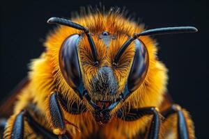 Close-Up Portrait of a Bee photo