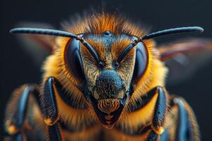 Close-up Portrait of a Bee photo