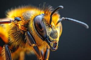 Close-Up of a Bee's Face photo