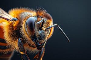 Macro Photography of a Honeybee photo
