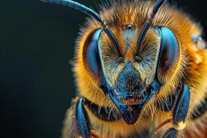 Close-Up of a Bee's Face photo