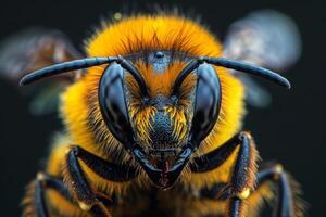 Close-up Portrait of a Bee photo