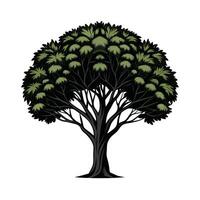 Beautiful Single Big Tree Illustration vector