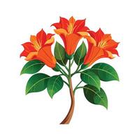 Beautiful Single Big Tree Illustration vector