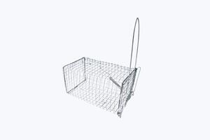 mouse trap isolated on white background humane mouse trap cage with cracker for bait-Humane catch and release-Urban photography photo