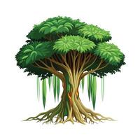 Beautiful Single Big Tree Illustration vector