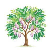 Beautiful Single Big Tree Illustration vector