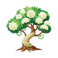 Beautiful Single Big Tree Illustration vector