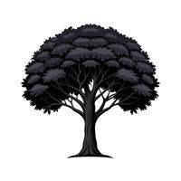 Beautiful Single Big Tree Illustration vector
