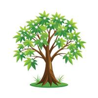 Beautiful Single Big Tree Illustration vector