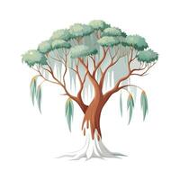 Beautiful Single Big Tree Illustration vector