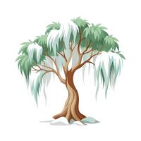 Beautiful Single Big Tree Illustration vector