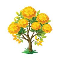 Beautiful Single Big Tree Illustration vector