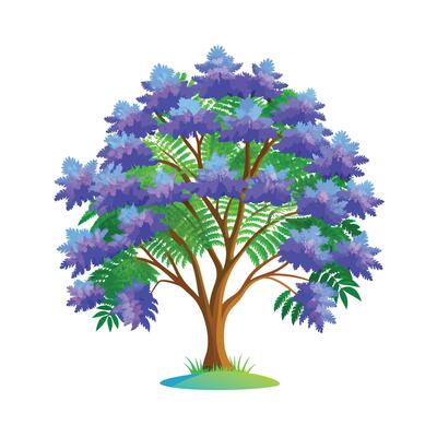 Beautiful Single Big Tree Illustration