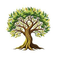 Beautiful Single Big Tree Illustration vector