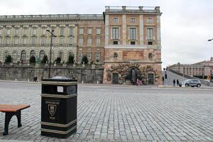 Stockholm, Sweden, 2018 - Stockholm Royal Palace with Mailbox or Post Box photo