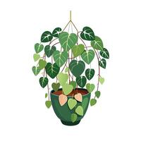Beautiful Flowerpot Houseplant Illustration vector