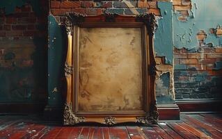 Modern interior wall art mockup photo