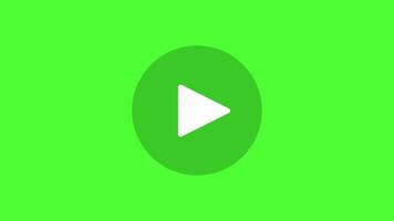 Play And Pause Stop Media Player Button Animation With Hand Pressing On Green Screen. 4K Resolution video