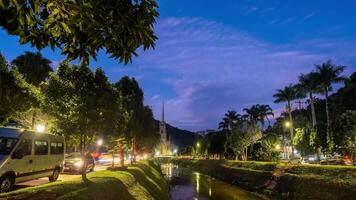 Timelapse of the Center of Petropolis RJ, Brazil, With the Cathedral in the background. May 28, 2024. video